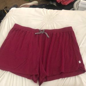 Maroon comfy pj shorts